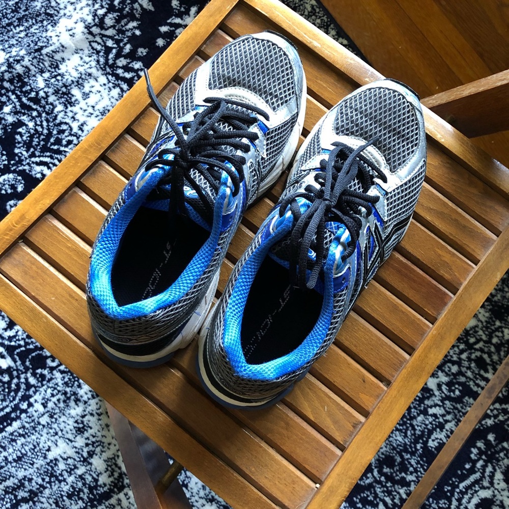 ASICS, 9.5, blue/black